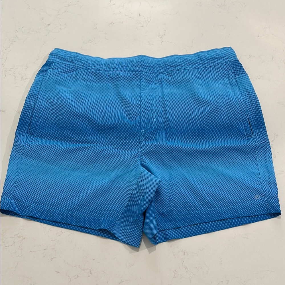 Mack Weldon Men’s Blue Swim Shorts, Medium/Large